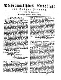 Steyermärkisches Amtsblatt zur Grätzer Zeitung 18250329 Seite: 1