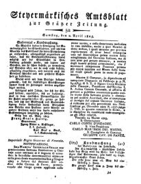 Steyermärkisches Amtsblatt zur Grätzer Zeitung 18250402 Seite: 1