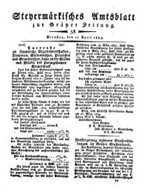 Steyermärkisches Amtsblatt zur Grätzer Zeitung 18250412 Seite: 1