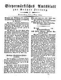 Steyermärkisches Amtsblatt zur Grätzer Zeitung 18250505 Seite: 1