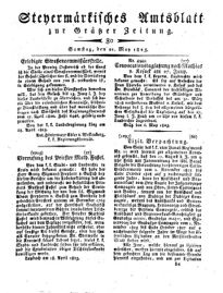 Steyermärkisches Amtsblatt zur Grätzer Zeitung 18250521 Seite: 1