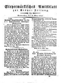 Steyermärkisches Amtsblatt zur Grätzer Zeitung 18250526 Seite: 1