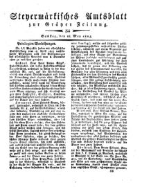 Steyermärkisches Amtsblatt zur Grätzer Zeitung 18250528 Seite: 1