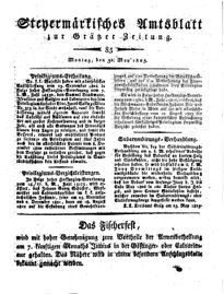 Steyermärkisches Amtsblatt zur Grätzer Zeitung 18250530 Seite: 1