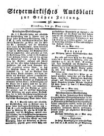 Steyermärkisches Amtsblatt zur Grätzer Zeitung 18250531 Seite: 1