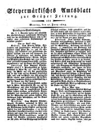 Steyermärkisches Amtsblatt zur Grätzer Zeitung 18250627 Seite: 1