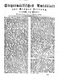 Steyermärkisches Amtsblatt zur Grätzer Zeitung 18250721 Seite: 1