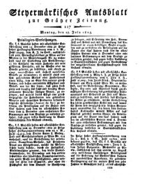 Steyermärkisches Amtsblatt zur Grätzer Zeitung 18250725 Seite: 1