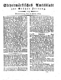 Steyermärkisches Amtsblatt zur Grätzer Zeitung 18250728 Seite: 1