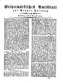 Steyermärkisches Amtsblatt zur Grätzer Zeitung 18250806 Seite: 1