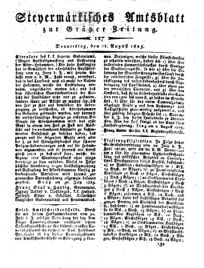 Steyermärkisches Amtsblatt zur Grätzer Zeitung 18250811 Seite: 1