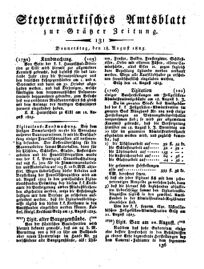 Steyermärkisches Amtsblatt zur Grätzer Zeitung 18250818 Seite: 1