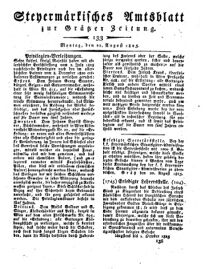 Steyermärkisches Amtsblatt zur Grätzer Zeitung 18250822 Seite: 1