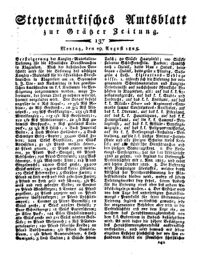 Steyermärkisches Amtsblatt zur Grätzer Zeitung 18250829 Seite: 1