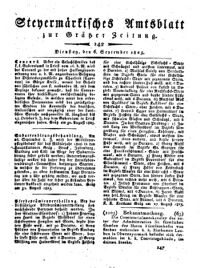 Steyermärkisches Amtsblatt zur Grätzer Zeitung 18250906 Seite: 1