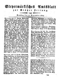 Steyermärkisches Amtsblatt zur Grätzer Zeitung 18250910 Seite: 1