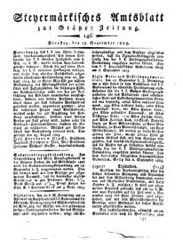 Steyermärkisches Amtsblatt zur Grätzer Zeitung 18250913 Seite: 1