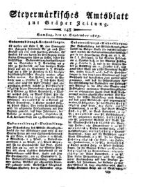 Steyermärkisches Amtsblatt zur Grätzer Zeitung 18250917 Seite: 1