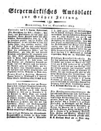 Steyermärkisches Amtsblatt zur Grätzer Zeitung 18250922 Seite: 1