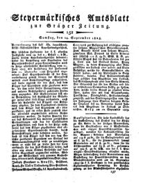 Steyermärkisches Amtsblatt zur Grätzer Zeitung 18250924 Seite: 1