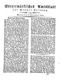 Steyermärkisches Amtsblatt zur Grätzer Zeitung 18250926 Seite: 1