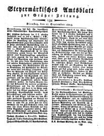 Steyermärkisches Amtsblatt zur Grätzer Zeitung 18250927 Seite: 1