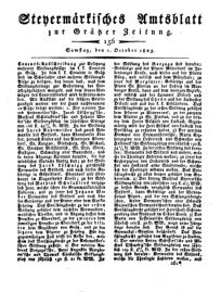 Steyermärkisches Amtsblatt zur Grätzer Zeitung 18251001 Seite: 1