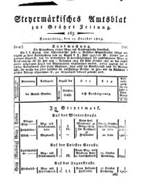 Steyermärkisches Amtsblatt zur Grätzer Zeitung 18251013 Seite: 1