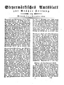 Steyermärkisches Amtsblatt zur Grätzer Zeitung 18251102 Seite: 1