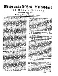 Steyermärkisches Amtsblatt zur Grätzer Zeitung 18251119 Seite: 1