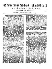 Steyermärkisches Amtsblatt zur Grätzer Zeitung 18251122 Seite: 1