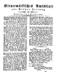 Steyermärkisches Amtsblatt zur Grätzer Zeitung 18251124 Seite: 1