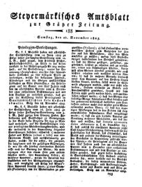 Steyermärkisches Amtsblatt zur Grätzer Zeitung 18251126 Seite: 1