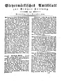 Steyermärkisches Amtsblatt zur Grätzer Zeitung 18251201 Seite: 1