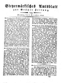 Steyermärkisches Amtsblatt zur Grätzer Zeitung 18251206 Seite: 1