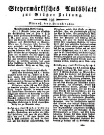 Steyermärkisches Amtsblatt zur Grätzer Zeitung 18251207 Seite: 1