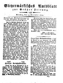 Steyermärkisches Amtsblatt zur Grätzer Zeitung 18251213 Seite: 1