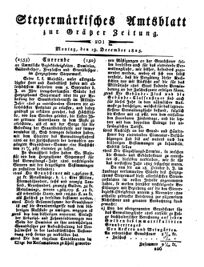 Steyermärkisches Amtsblatt zur Grätzer Zeitung 18251219 Seite: 1