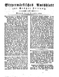 Steyermärkisches Amtsblatt zur Grätzer Zeitung 18251228 Seite: 1