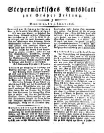 Steyermärkisches Amtsblatt zur Grätzer Zeitung 18260105 Seite: 1