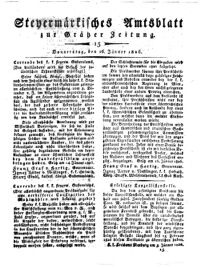 Steyermärkisches Amtsblatt zur Grätzer Zeitung 18260126 Seite: 1