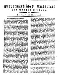 Steyermärkisches Amtsblatt zur Grätzer Zeitung 18260128 Seite: 1