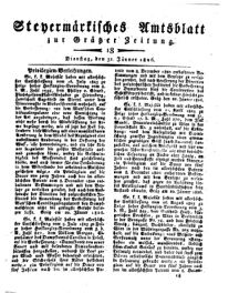 Steyermärkisches Amtsblatt zur Grätzer Zeitung 18260131 Seite: 1