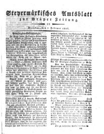 Steyermärkisches Amtsblatt zur Grätzer Zeitung 18260207 Seite: 1