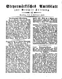 Steyermärkisches Amtsblatt zur Grätzer Zeitung 18260218 Seite: 1