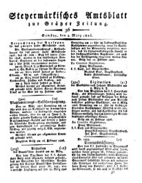 Steyermärkisches Amtsblatt zur Grätzer Zeitung 18260304 Seite: 1