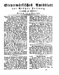 Steyermärkisches Amtsblatt zur Grätzer Zeitung 18260329 Seite: 1