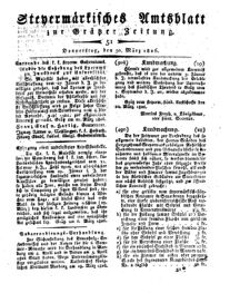 Steyermärkisches Amtsblatt zur Grätzer Zeitung 18260330 Seite: 1