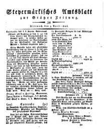 Steyermärkisches Amtsblatt zur Grätzer Zeitung 18260405 Seite: 1