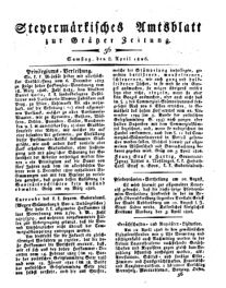 Steyermärkisches Amtsblatt zur Grätzer Zeitung 18260408 Seite: 1